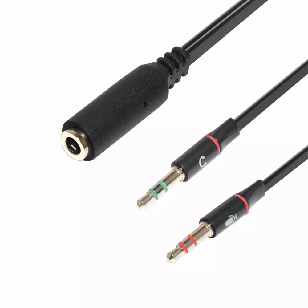 Makki преходник Adapter 3.5mm 4pin F / 2 x 3.5mm M - MAKKI-CBL-SP40