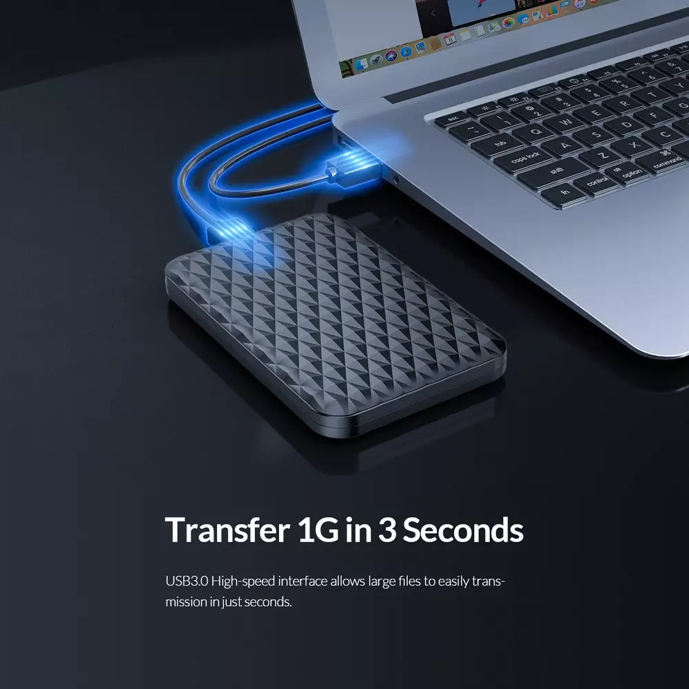 Външна кутия за диск Orico 2520U3-BK-EP Storage Case 2.5 inch USB3.0