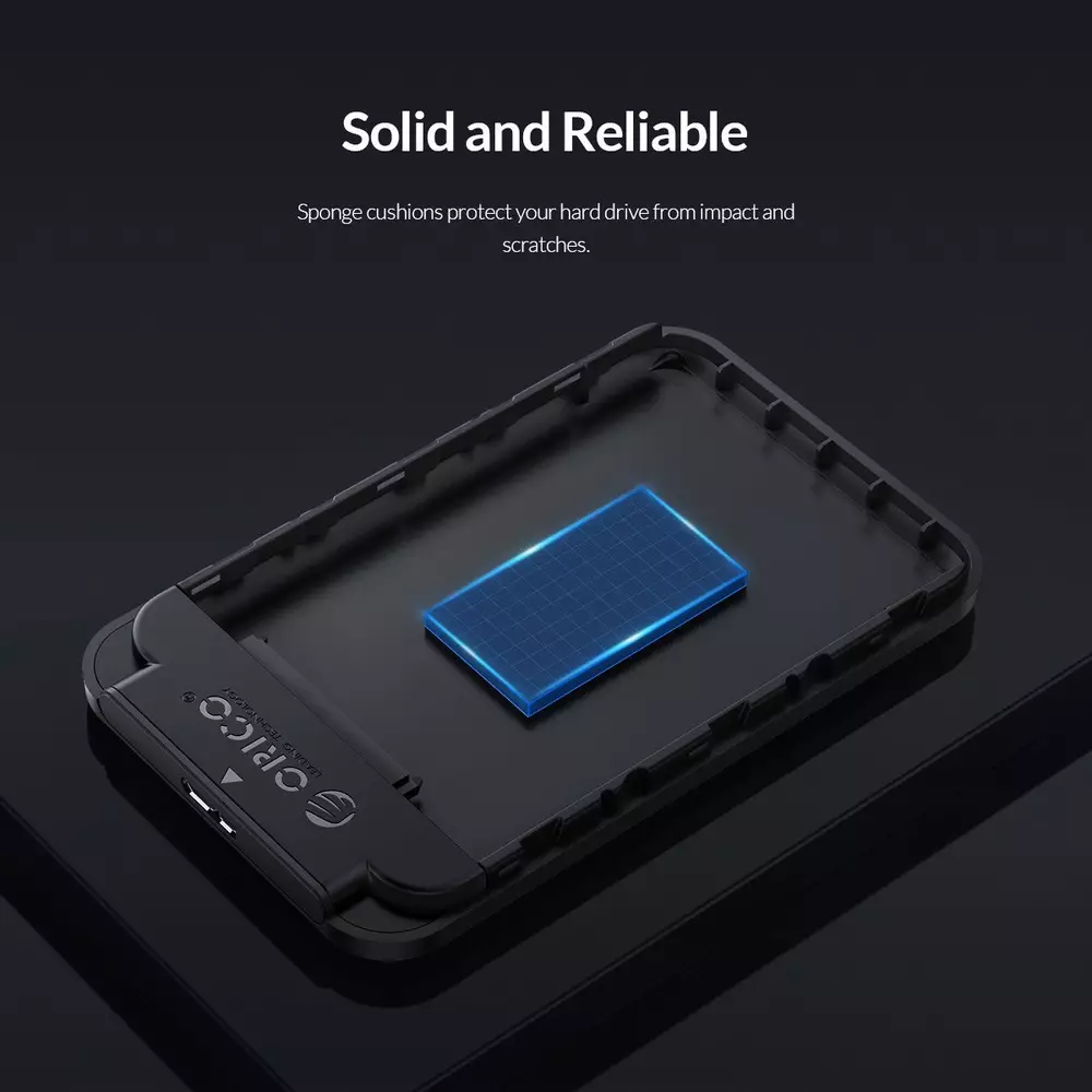 Външна кутия за диск Orico 2520U3-BK-EP Storage Case 2.5 inch USB3.0