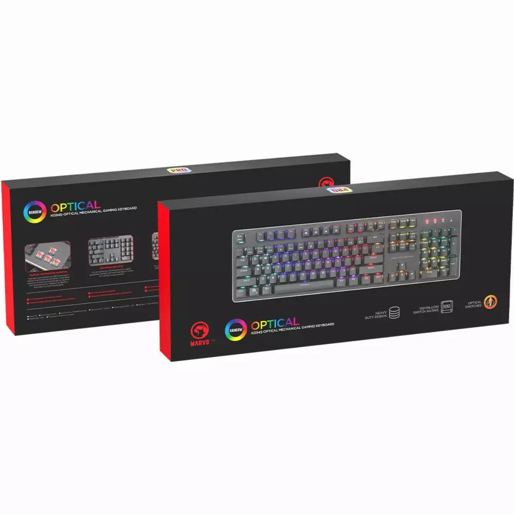 Геймърска механична клавиатура Marvo PRO KG945 RGB - MARVO-KG945