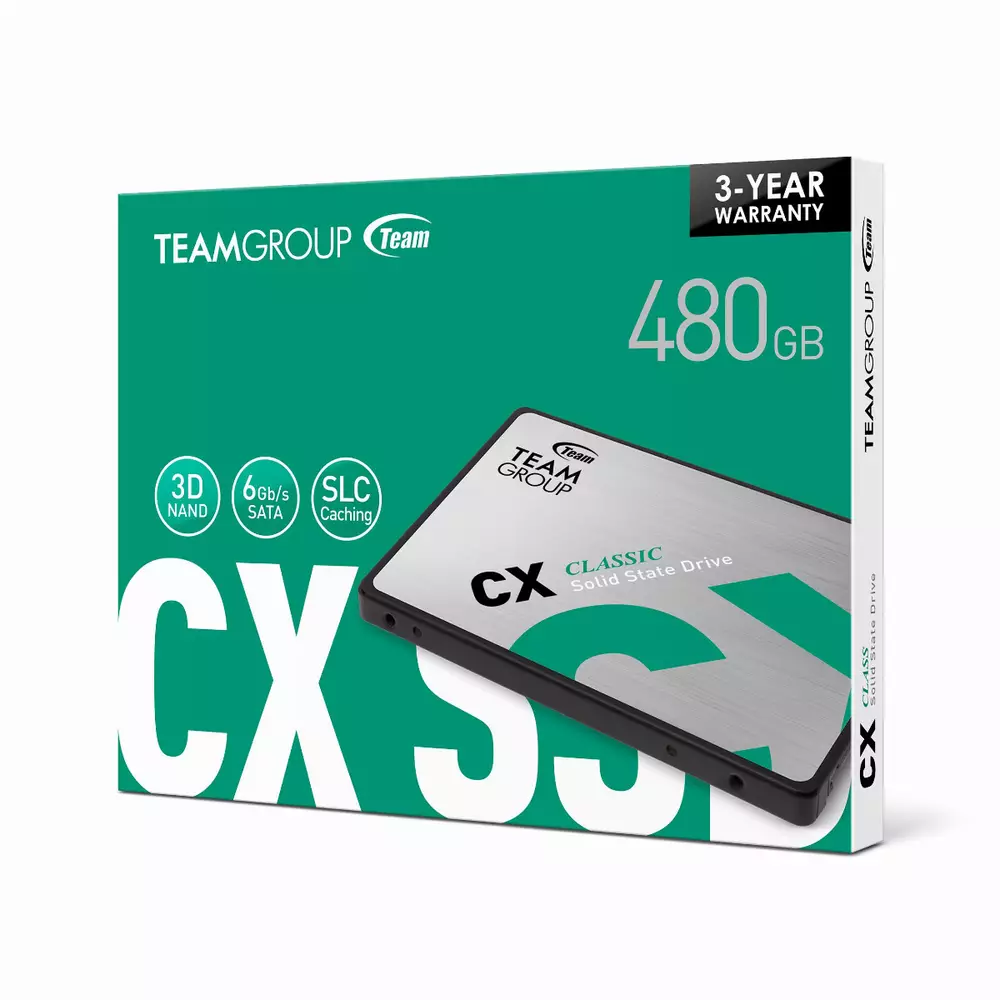 Диск SSD Team Group CX1 480GB 2.5" SATA3 6Gb/s Black