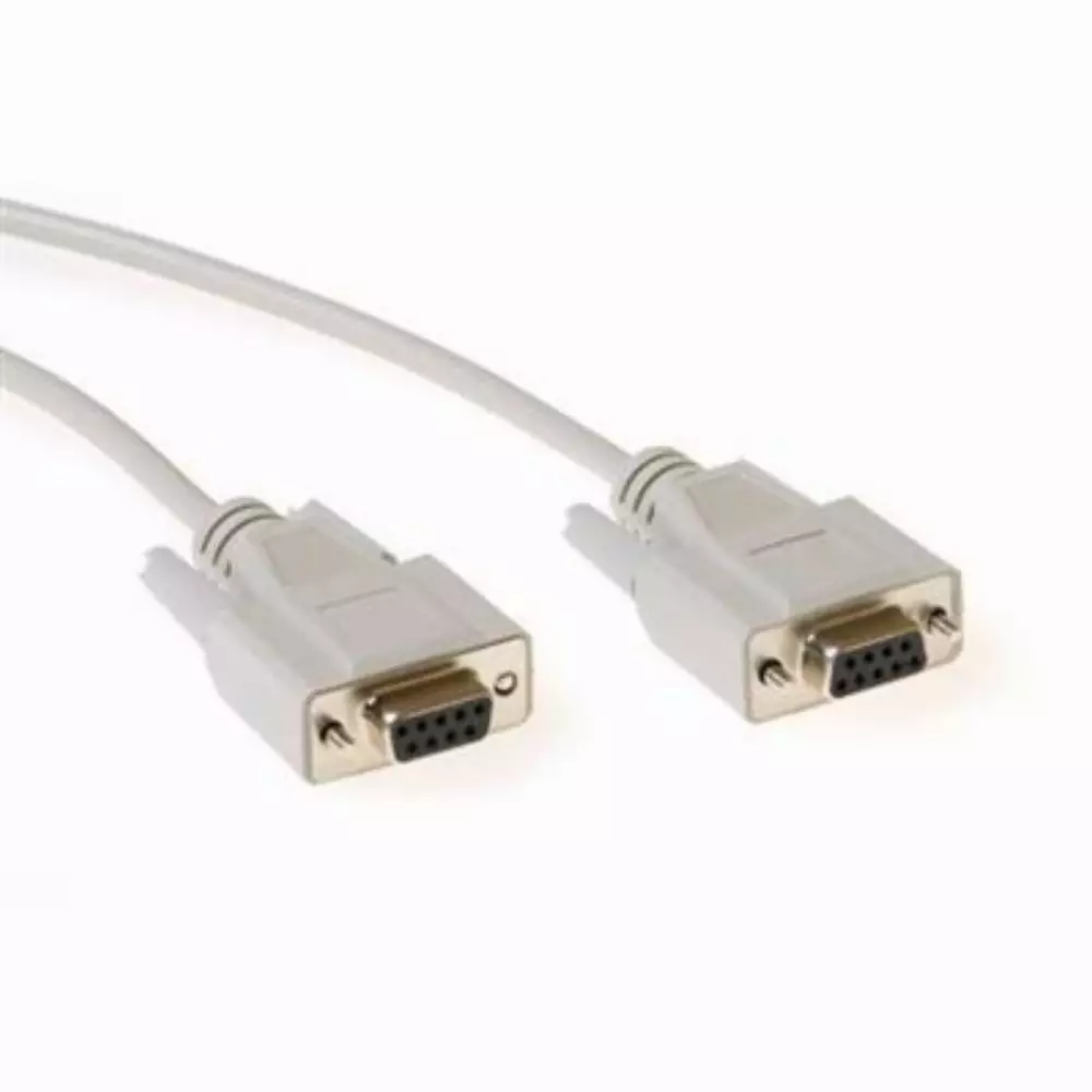 Кабел ACT AK2315, VGA женско - VGA женско, 1.8 м, 9 pin, Бял, булк опаковка