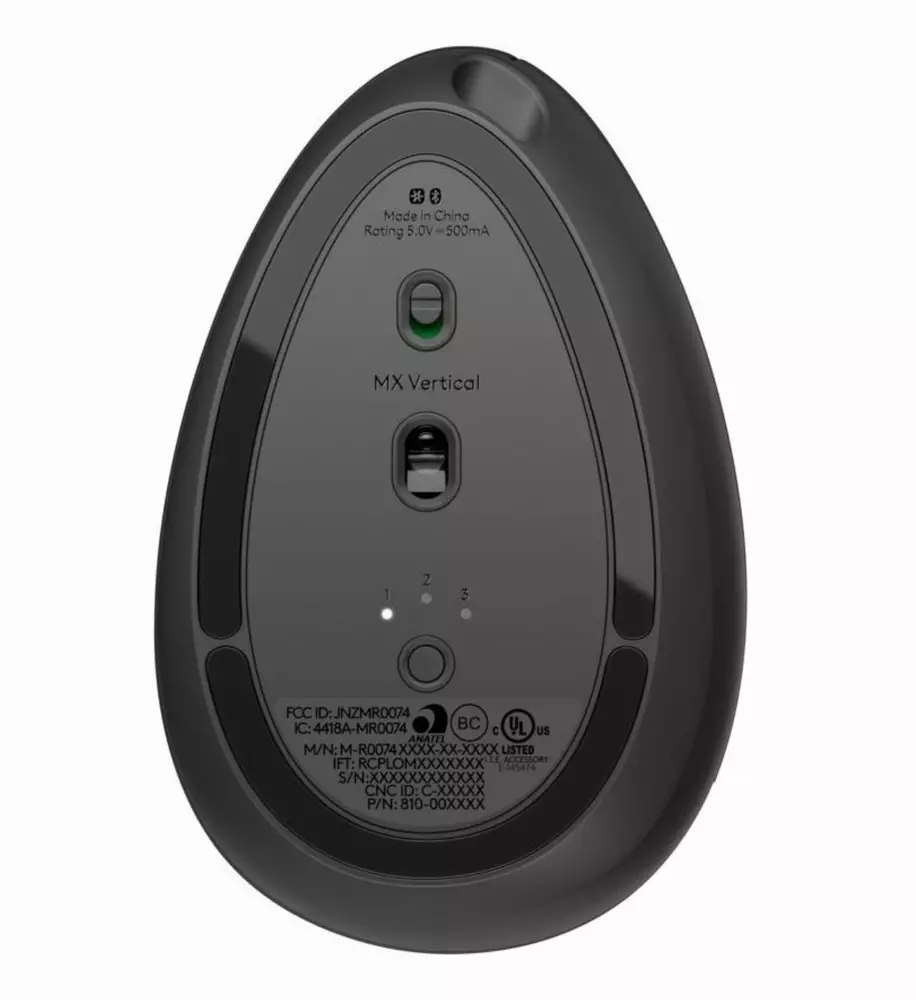 Мишка Logitech MX Optical Wireless Bluetooth Vertical Advanced Ergonomic Graphite 