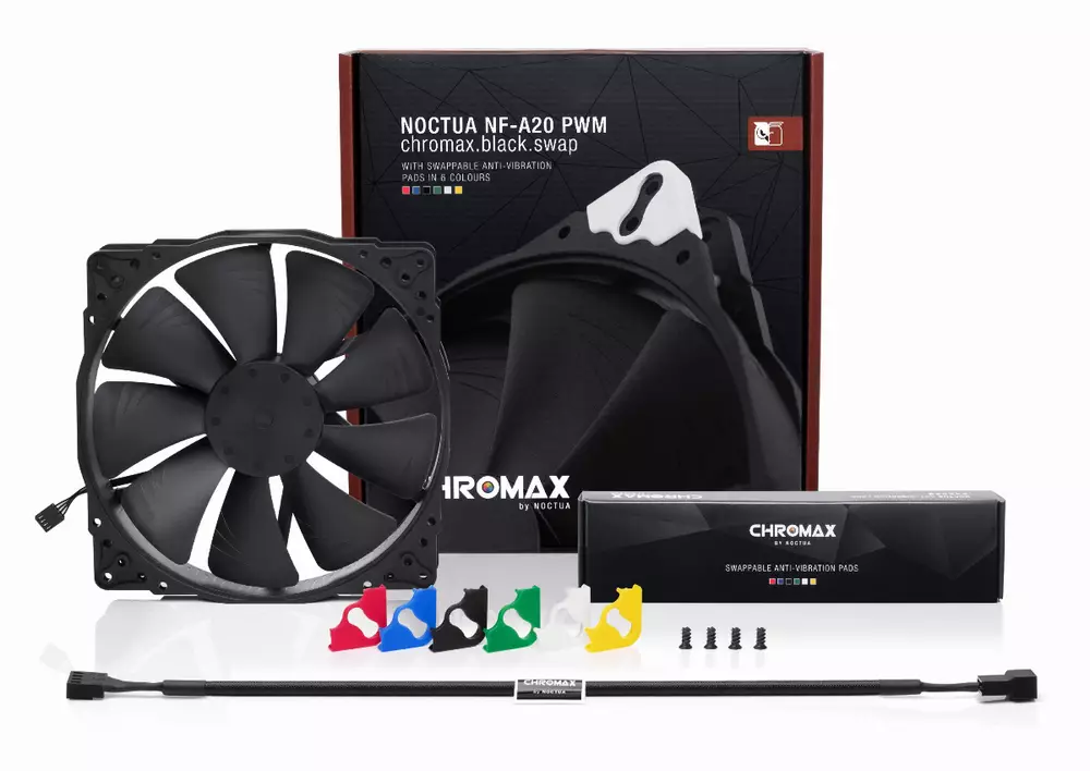 Вентилатор Noctua NF-A20 PWM chromax.black.swap 200x200x30 mm