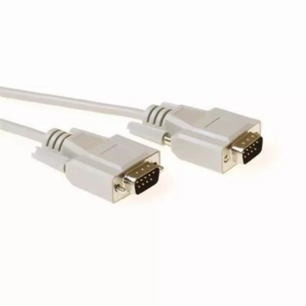 Кабел ACT AK2185, D-sub 9 pin мъжко - D-sub 9 pin мъжко, 1.8м, Бял, булк