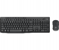 Kомплект безжични клавиатура с мишка Logitech MK295 Silent, Графит