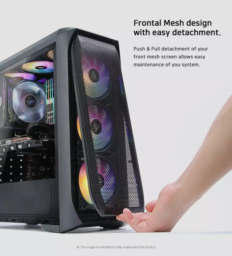 Кутия Zalman N5 MF 4 x 120mm Fixed RGB