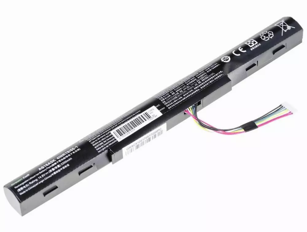 Батерия  за лаптоп Acer Aspire E 15 E15 E5-575 E5-575G E 17 E17 E5-774 E5-774G AS16A5K 14.8V 2200mAh GREEN CELL