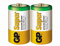 Алкална батерия GP SUPER LR20 /2 бр. в опаковка/  shrink 1.5V