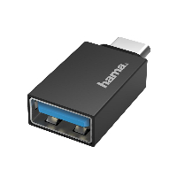 Адаптер HAMA OTG USB-C мъжко-USB 3.2 Gen 1 A женско, 5Gbit/s Черен