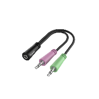 Жак адаптер HAMA 200351, 3.5 mm жак женско към 2x 3.5 mm жак мъжко