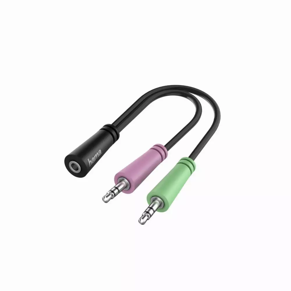 Жак адаптер HAMA 200351, 3.5 mm жак женско към 2x 3.5 mm жак мъжко