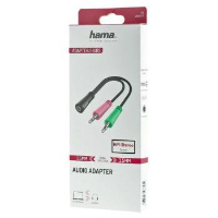 Жак адаптер HAMA 200351, 3.5 mm жак женско към 2x 3.5 mm жак мъжко