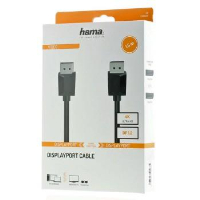 Кабел HAMA 200696 DisplayPort 1.2 мъжко - DisplayPort 1.2 мъжко, 1.5 m, Ultra-HD 4K, двойно-екраниран