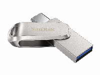 USB памет SanDisk Ultra Dual Drive Luxe, 64GB, USB 3.1 Gen 1, USB-C, Сребрист