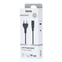 Захранващ кабел HAMA Euro Plug - 2-Pin, 2.5 m, Черен