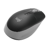 Безжична оптична мишка LOGITECH M190 Full-Size, USB, 1000 dpi, 3 бутона, Светло Сив