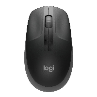 Безжична оптична мишка LOGITECH M190 Full-Size, USB, 1000 dpi, 3 бутона, Тъмно сив