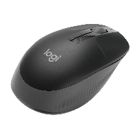 Безжична оптична мишка LOGITECH M190 Full-Size, USB, 1000 dpi, 3 бутона, Тъмно сив