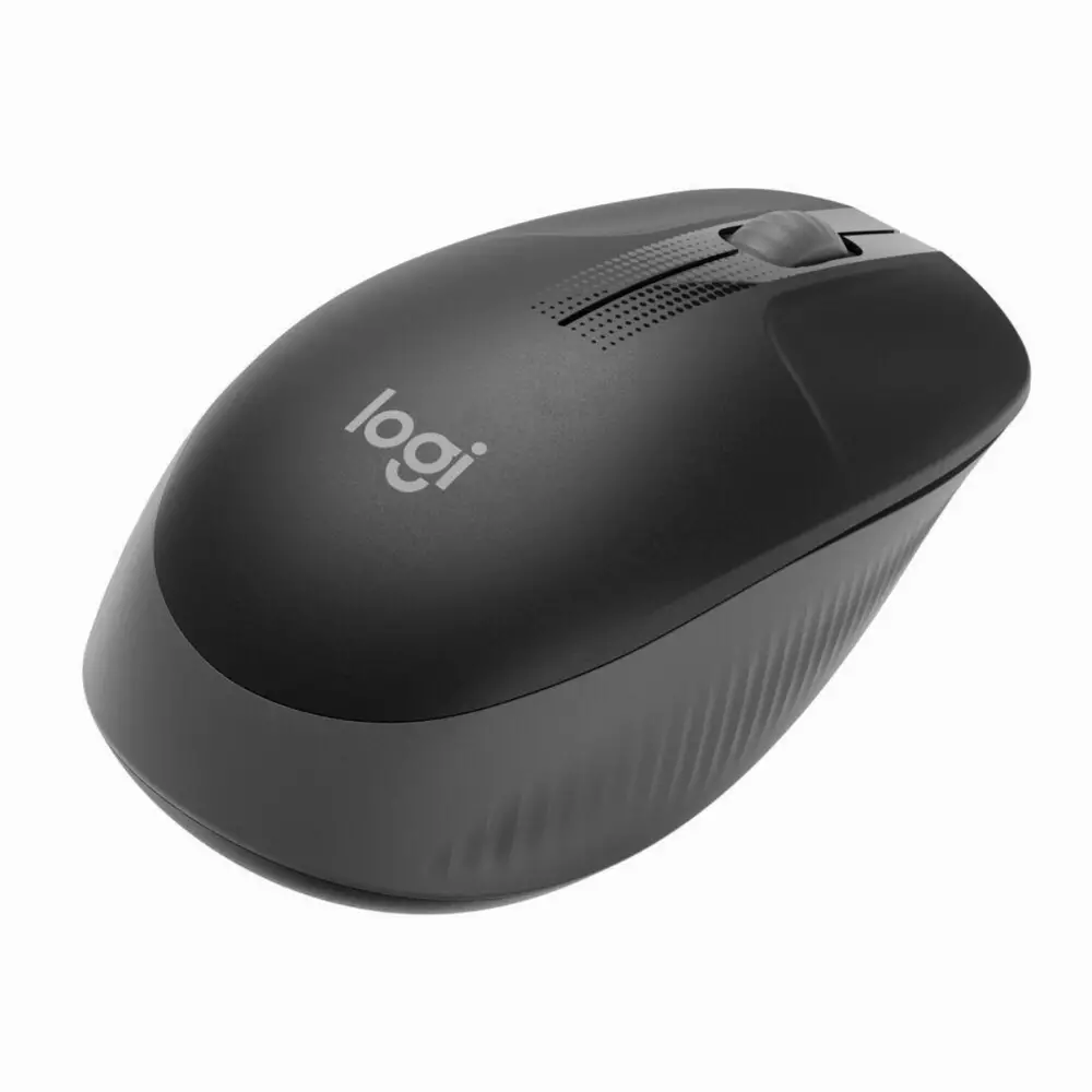 Безжична оптична мишка LOGITECH M190 Full-Size, USB, 1000 dpi, 3 бутона, Тъмно сив