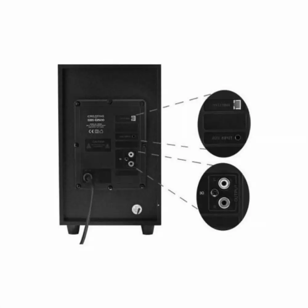 Озвучителна система Creative SBS E2500, 2.1, Bluetooth говорители, Черен