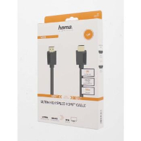 Кабел HAMA High Speed, HDMI мъжко - HDMI мъжко, 8K, 48GB/s, Ethernet , 3 м, позл. конектори