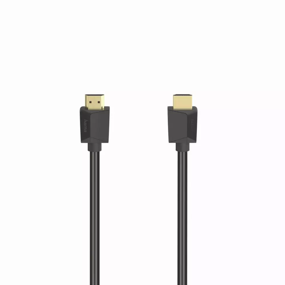 Кабел HAMA High Speed, HDMI мъжко - HDMI мъжко, 4K, 18GB/s, Ethernet , 5 м, позл. конектори