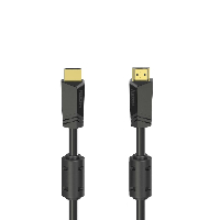 Кабел HAMA High Speed, HDMI мъжко - HDMI мъжко, 4K, 18GB/s, Ethernet , 15 м, позл. конектори, 2 филтъра