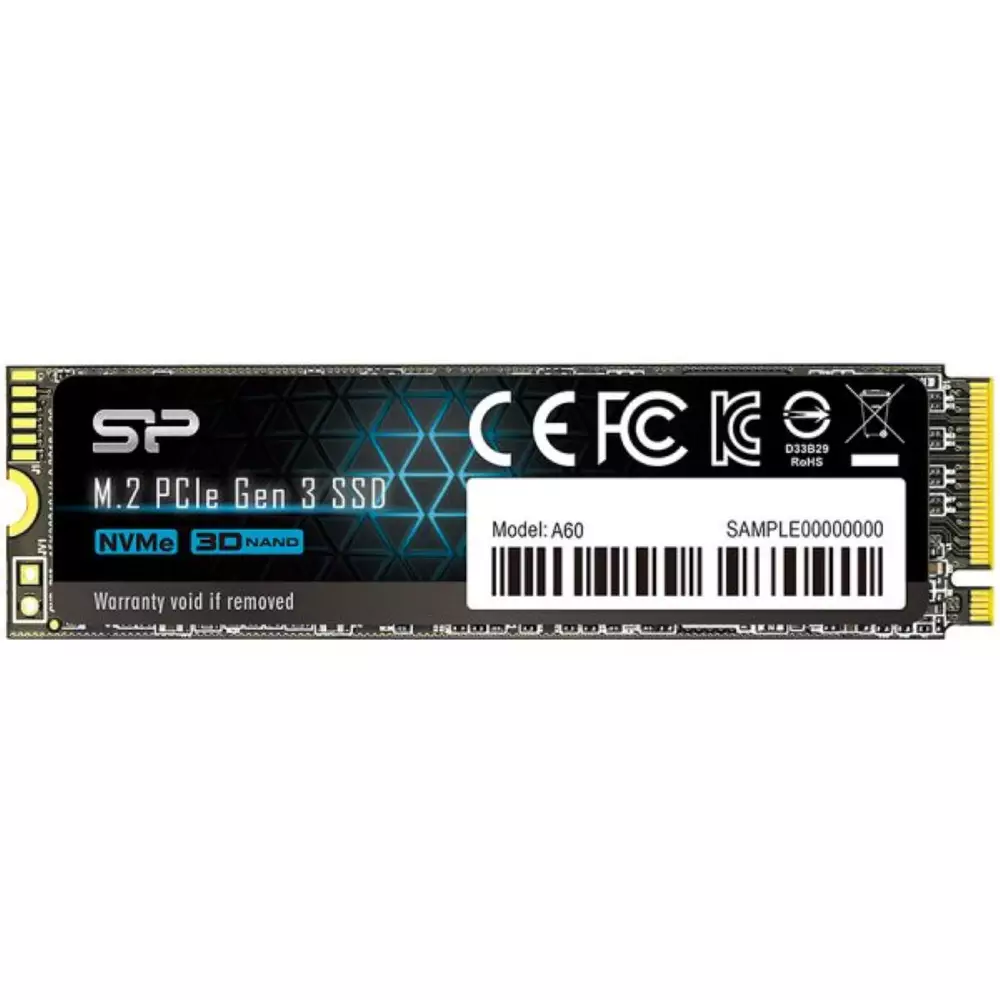 Диск SSD Silicon Power A60 256GB M.2 PCIe NVMe Gen 3.0 x 4 2280