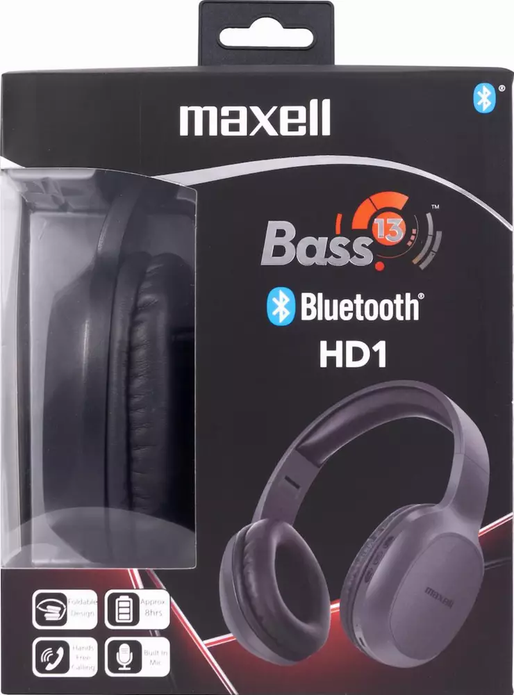 Слушалки блутут  MAXELL с големи наушници  B13-HD1 BASS 13  черни