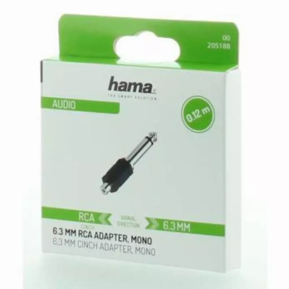 Преходник  HAMA  6.3мм жак мъжко/женско чинч