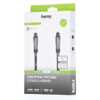 Оптичен аудио кабел HAMA ODT plug (Toslink), метал, 1.5 м
