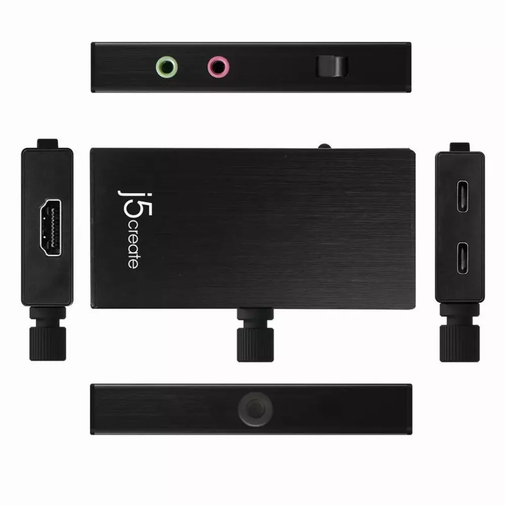 Кепчер адаптер j5 create JVA02, HDMI  към USB-C, Тype-C с PD (Power delivery)