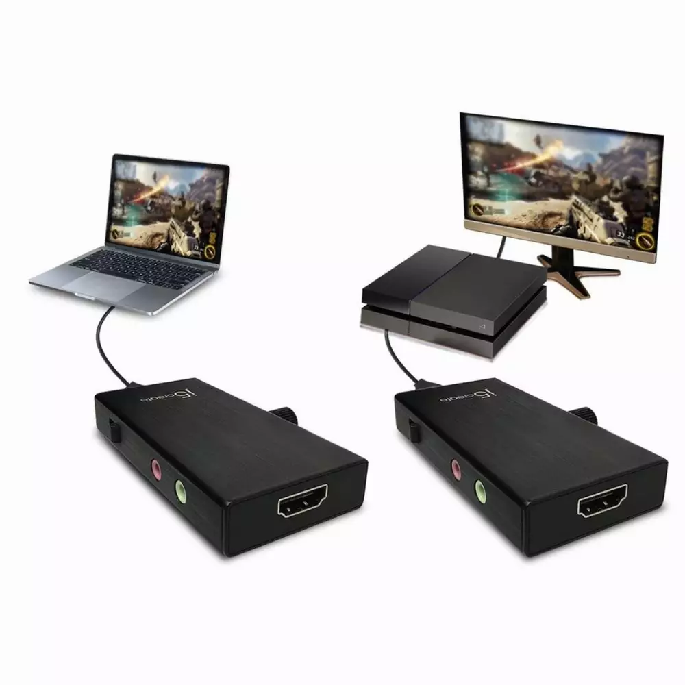 Кепчер адаптер j5 create JVA02, HDMI  към USB-C, Тype-C с PD (Power delivery)