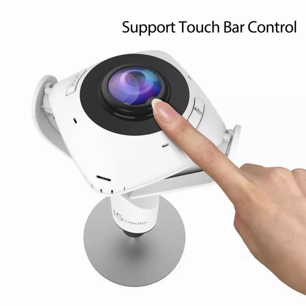 Уеб камера j5create JVCU360, UltraHD, микрофон, USB, 360&deg; All Around, Черен