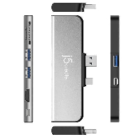 Докинг станция j5create JDD320B, за Surface Pro 4/5/6, USB-A Mini DP, Черен
