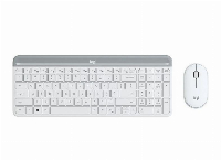 Kомплект безжични клавиатура с мишка Logitech MK470, Бяла