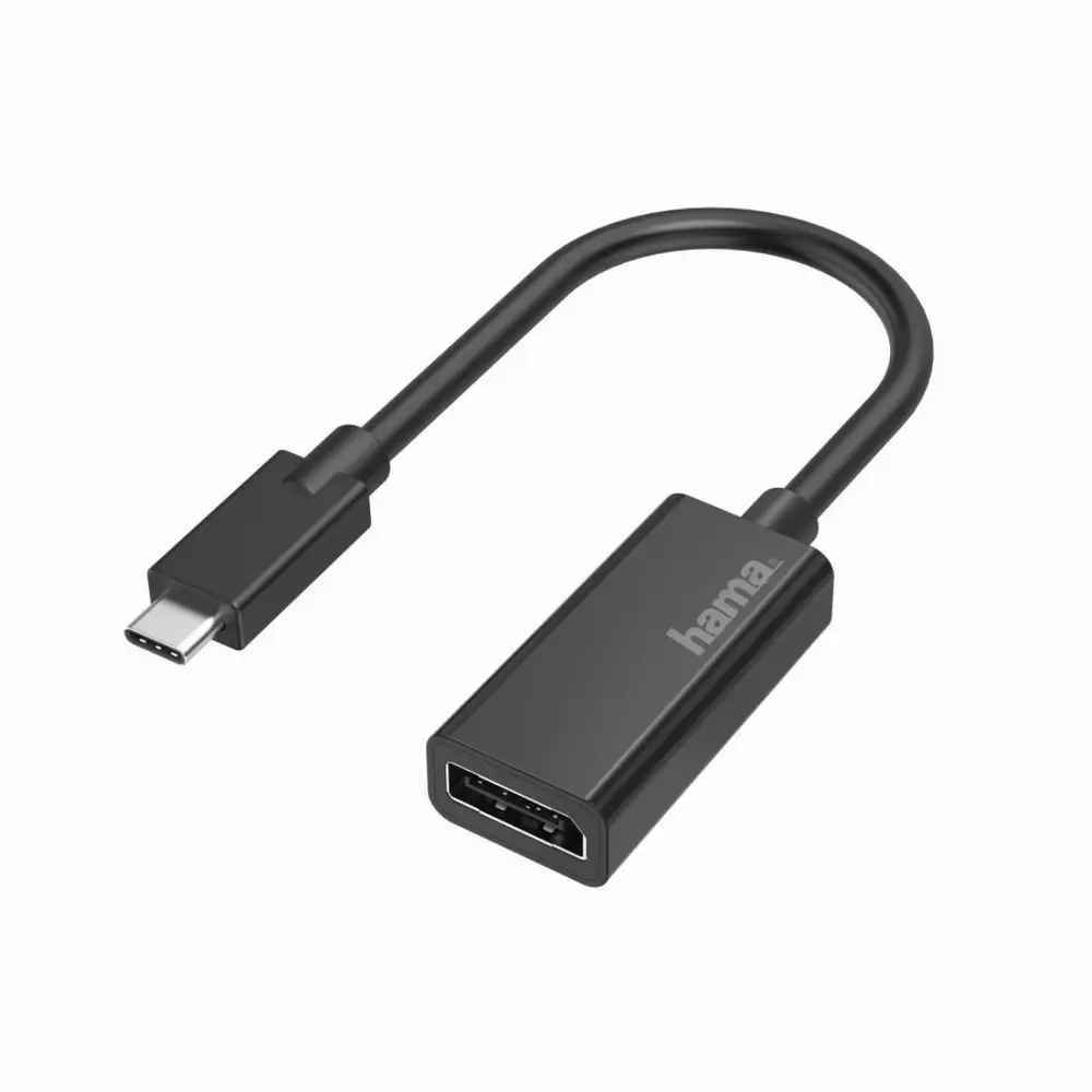 Видео адаптер HAMA,  USB-C - DisplayPort, Ultra HD, 4K, Черен