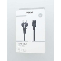 Захранващ кабел HAMA euro-plug- 3-pin socket, 1.5 m, Черен
