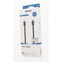 Кабел HAMA USB-C мъжко - USB-C мъжко, 1.5 м, черен,480Mb/s