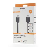Кабел HAMA HDMI мъжко - HDMI мъжко, 4K,18Gbit/s, Ethernet 0.75  м,екраниран