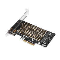 Makki Адаптер M2 SSD NVMe+SATA (M-key+B-key) to PCI Express 3.0 4x adapter - MAKKI-M2-PCIE-2X