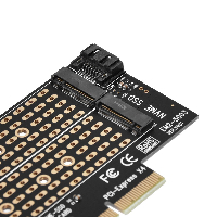 Makki Адаптер M2 SSD NVMe+SATA (M-key+B-key) to PCI Express 3.0 4x adapter - MAKKI-M2-PCIE-2X