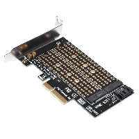 Makki Адаптер M2 SSD NVMe+SATA (M-key+B-key) to PCI Express 3.0 4x adapter - MAKKI-M2-PCIE-2X
