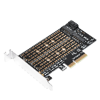 Makki Адаптер M2 SSD NVMe+SATA (M-key+B-key) to PCI Express 3.0 4x adapter - MAKKI-M2-PCIE-2X