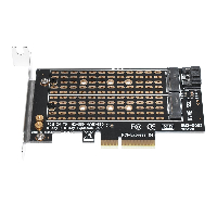 Makki Адаптер M2 SSD NVMe+SATA (M-key+B-key) to PCI Express 3.0 4x adapter - MAKKI-M2-PCIE-2X