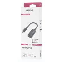 Адаптер HAMA  USB-C мъжко - HDMI женско, Ultra HD, 4K Черен