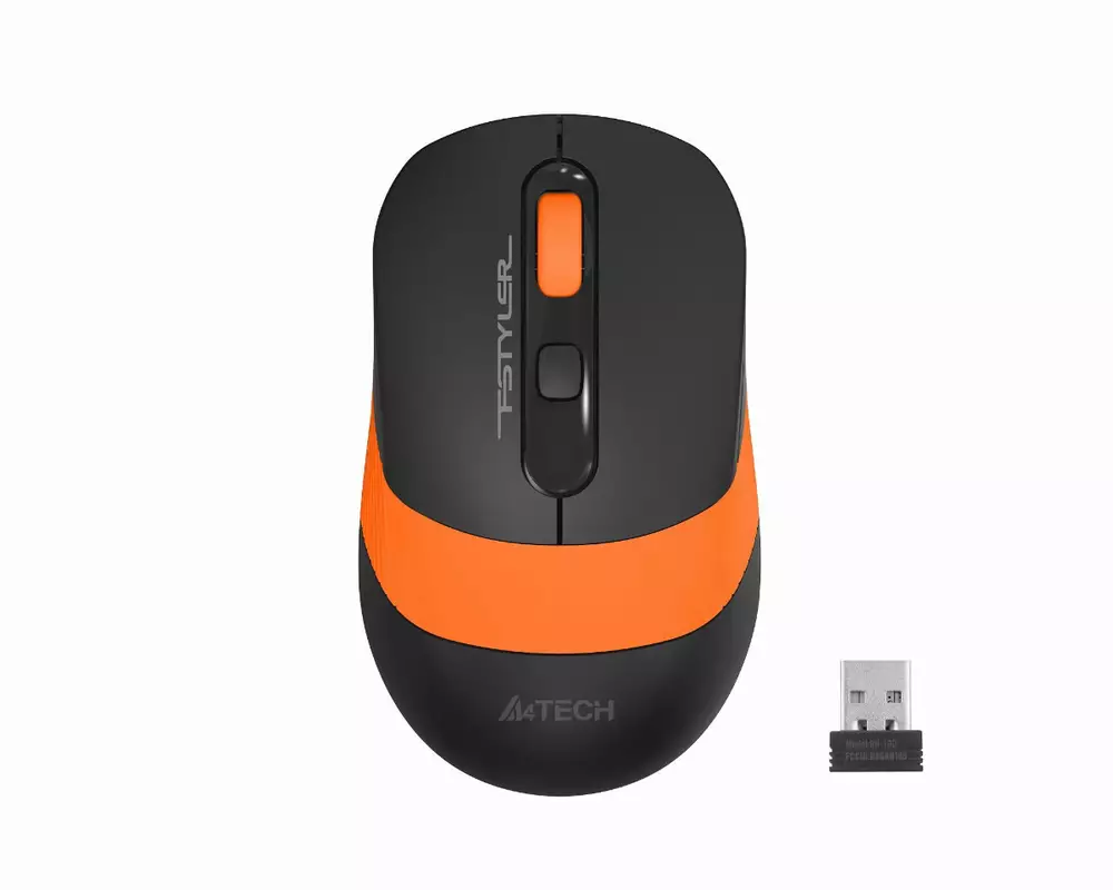 Мишка A4tech FG10S Fstyler Optical Wireless безшумна Черен/Оранжев