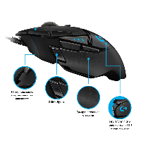 Геймърска мишка Logitech G502 Hero Black - 910-005470