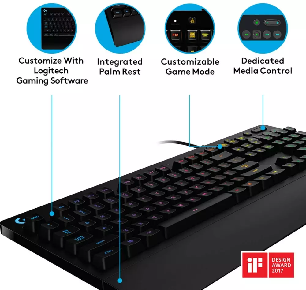 Геймърска клавиатура LOGITECH G213 Prodigy